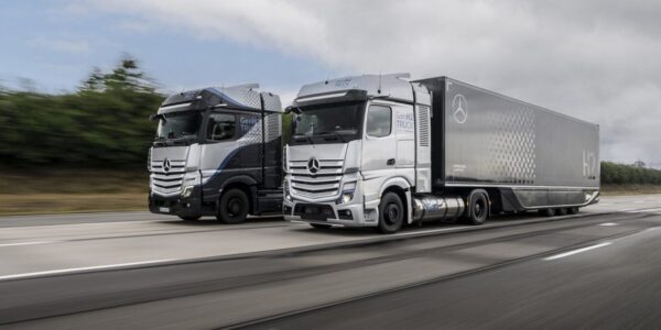 Amazon y Holcim probarán camiones de pila de combustible de Mercedes-Benz